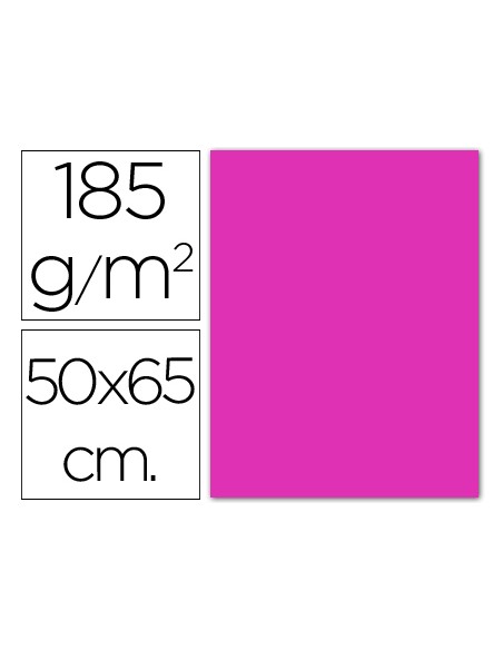 Cartulina guarro fucsia 50x65 cm 185 gr