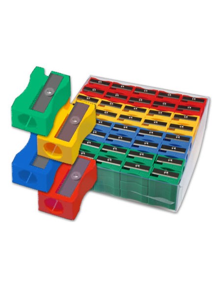 Sacapuntas liderpapel plastico 1 uso caja de 120 unidades colores surtidos Sacapuntas liderpapel plastico 1 uso caja de 120 unidades colores surtidos