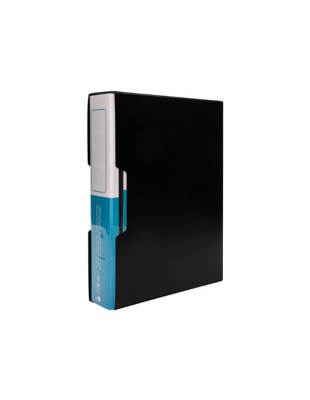 Carpeta liderpapel personaliza 37865 100 fundas polipropilenodin a4 negra con cajetin