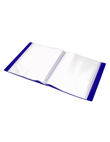 Carpeta liderpapel personaliza 37862 100 fundas polipropilenodin a4 azul con cajetin