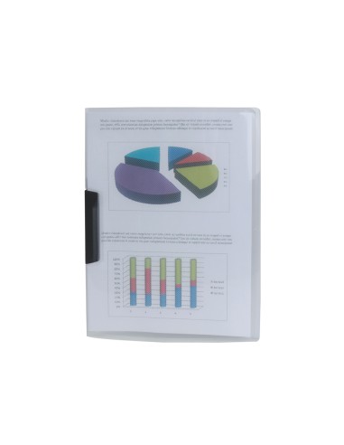 Carpeta liderpapel dossier pinza lateral 35445 polipropileno din a4 incolora 30 hojas pinza giratoria