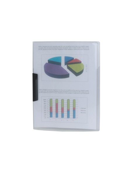 Carpeta liderpapel dossier pinza lateral 35445 polipropileno din a4 incolora 30 hojas pinza giratoria