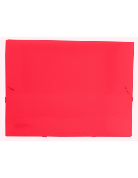 Carpeta liderpapel portadocumentos gomas 36930 polipropileno din a4 rojo translucido lomo 25 mm
