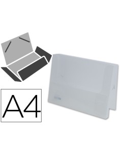 Carpeta liderpapel portadocumentos gomas 36934 polipropileno din a4 transparente translucido lomo 25 mm