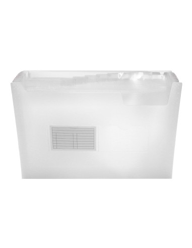 Carpeta liderpapel clasificador fuelle 32114 polipropileno din a4 incolora 13 departamentos