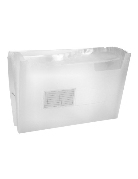 Carpeta liderpapel clasificador fuelle 32114 polipropileno din a4 incolora 13 departamentos