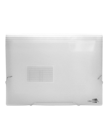 Carpeta liderpapel clasificador fuelle 32114 polipropileno din a4 incolora 13 departamentos