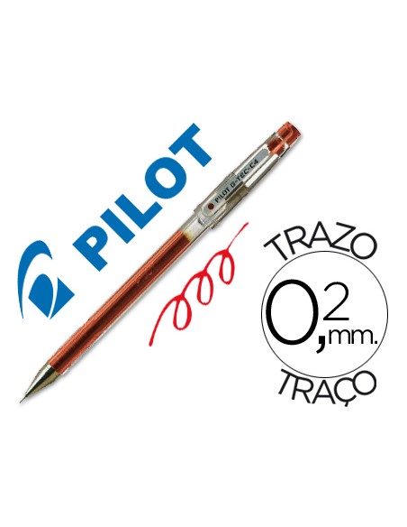 Boligrafo pilot punta aguja g tec c4 rojo