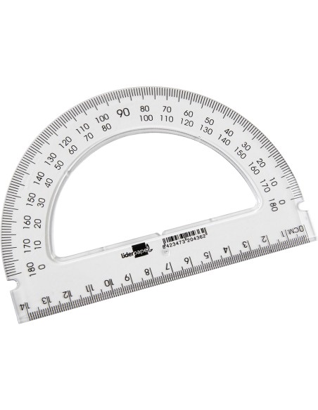 Semicirculo liderpapel 14 cm plastico