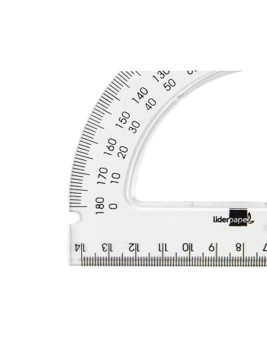 Semicirculo liderpapel 14 cm plastico