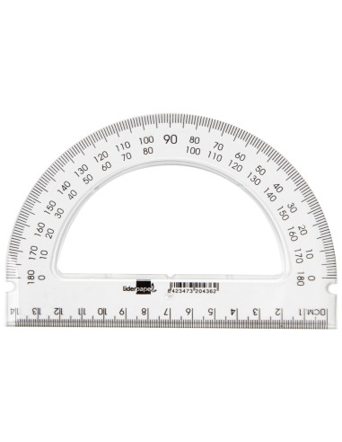 Semicirculo liderpapel 14 cm plastico