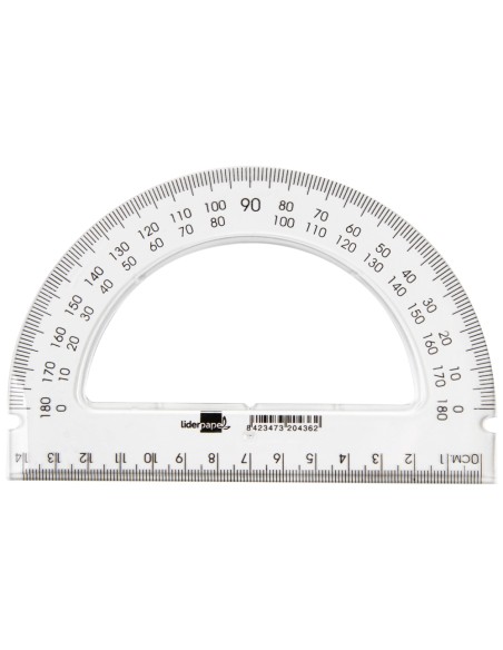 Semicirculo liderpapel 14 cm plastico