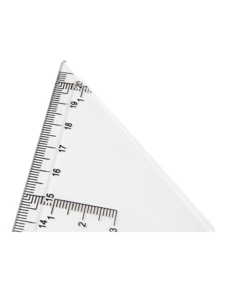 Escuadra liderpapel 30 cm plastico cristal