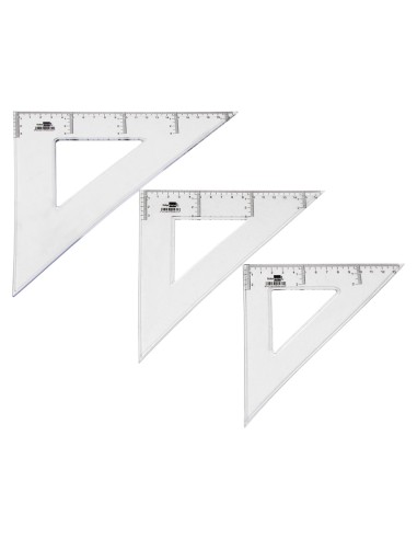Escuadra liderpapel 30 cm plastico cristal