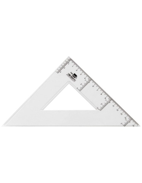 Escuadra liderpapel 25 cm plastico cristal