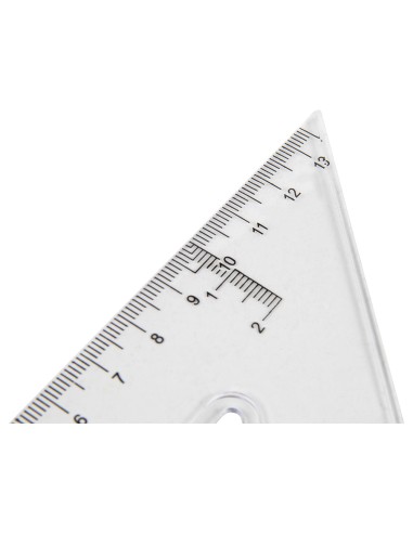 Escuadra liderpapel 20 cm plastico cristal
