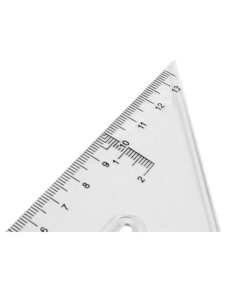 Escuadra liderpapel 20 cm plastico cristal