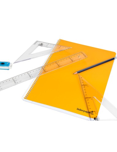 Regla liderpapel plastico cristal 40 cm
