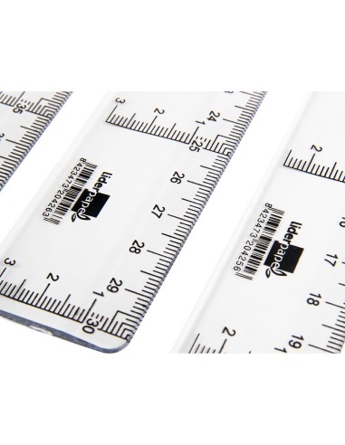 Regla liderpapel plastico cristal 40 cm
