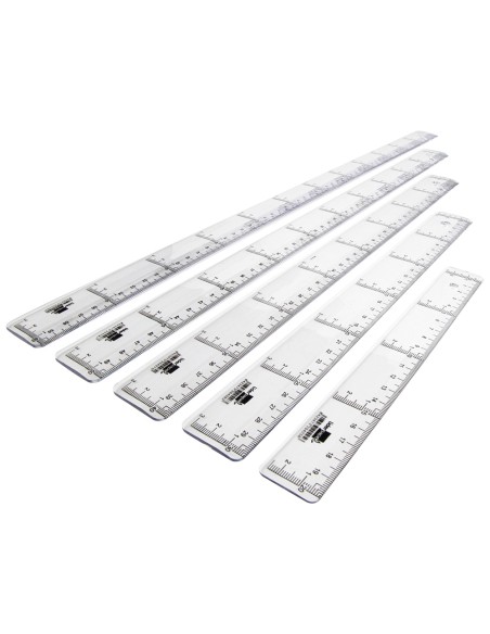 Regla liderpapel plastico cristal 20 cm