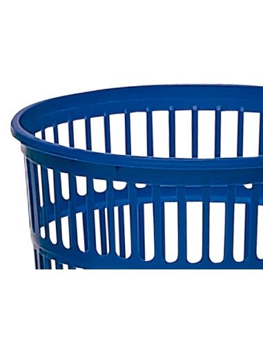 Papelera plastico q connect 15 litros rejilla color azul 285x290 mm