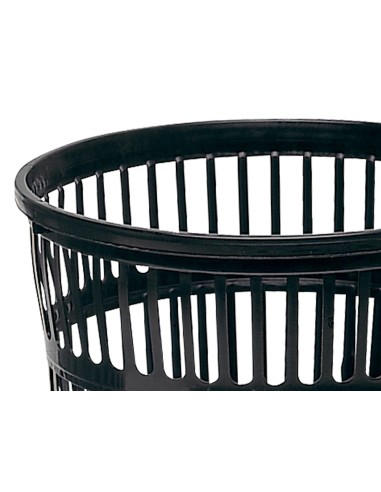 Papelera plastico q connect 15 litros rejilla color negro 285x290 mm