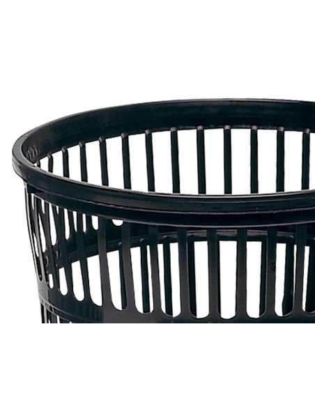 Papelera plastico q connect 15 litros rejilla color negro 285x290 mm
