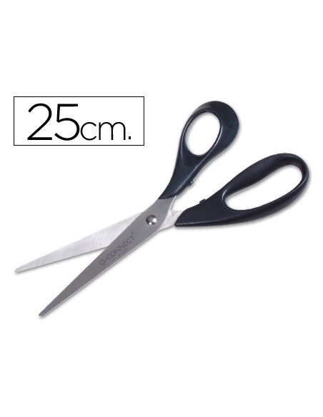 Tijera oficina q connect inoxidable 10 25 cm blister