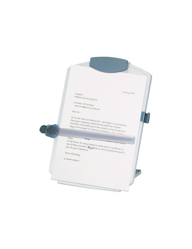 Atril para ordenador de sobremesa q connect base regulable de plastico