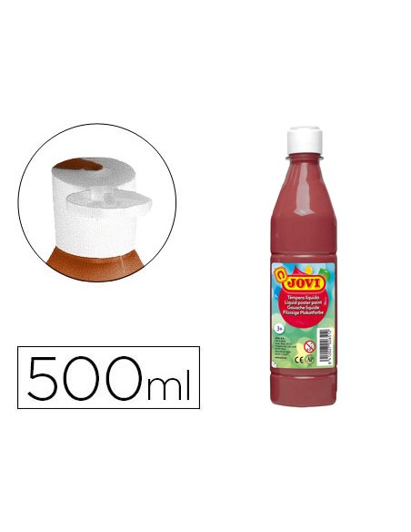 Tempera liquida jovi escolar 500 ml marron