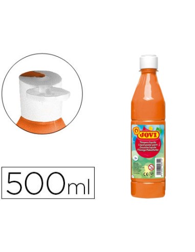 Tempera liquida jovi escolar 500 ml naranja