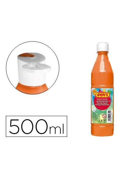 Tempera liquida jovi escolar 500 ml naranja