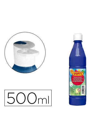 Tempera liquida jovi escolar 500 ml azul ultramar