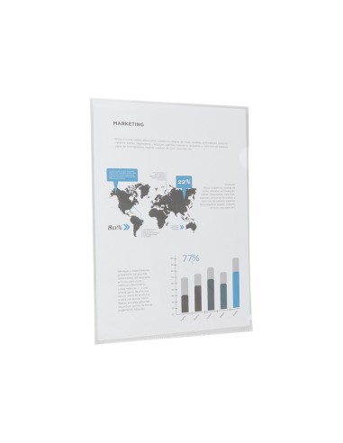 Carpeta liderpapel dossier unero 44004 polipropileno din a4 incolora 20 hojas