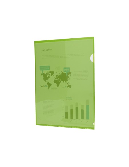Carpeta liderpapel dossier unero 44003 polipropileno din a4 verde 20 hojas