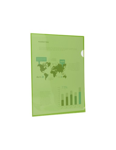 Carpeta liderpapel dossier unero 44003 polipropileno din a4 verde 20 hojas