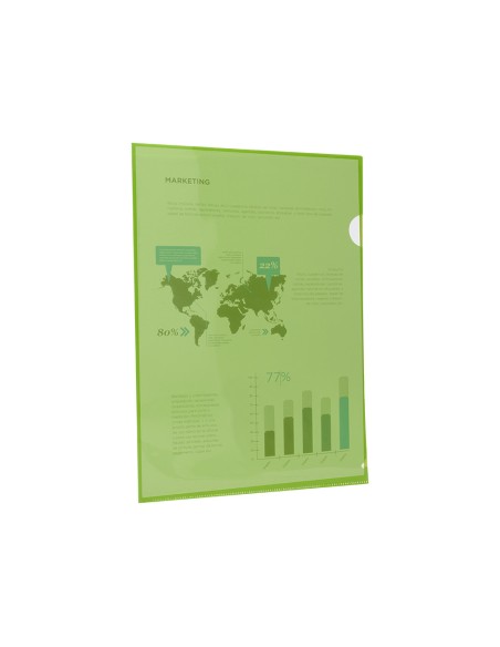 Carpeta liderpapel dossier unero 44003 polipropileno din a4 verde 20 hojas
