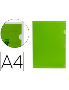 Carpeta liderpapel dossier unero 44003 polipropileno din a4 verde 20 hojas