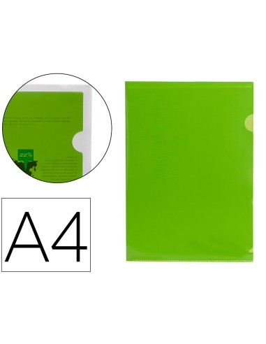 Carpeta liderpapel dossier unero 44003 polipropileno din a4 verde 20 hojas