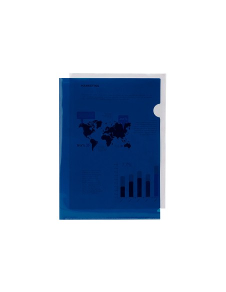 Carpeta liderpapel dossier unero 44002 polipropileno din a4 azul 20 hojas