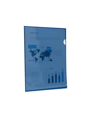 Carpeta liderpapel dossier unero 44002 polipropileno din a4 azul 20 hojas