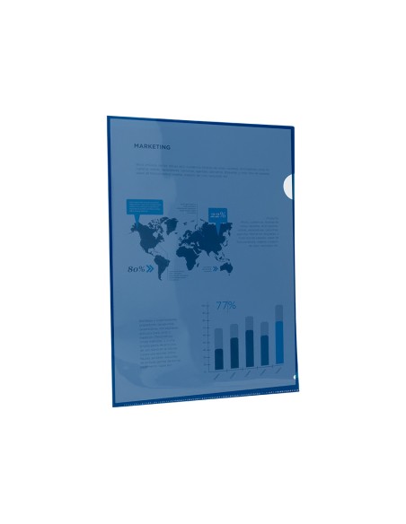 Carpeta liderpapel dossier unero 44002 polipropileno din a4 azul 20 hojas