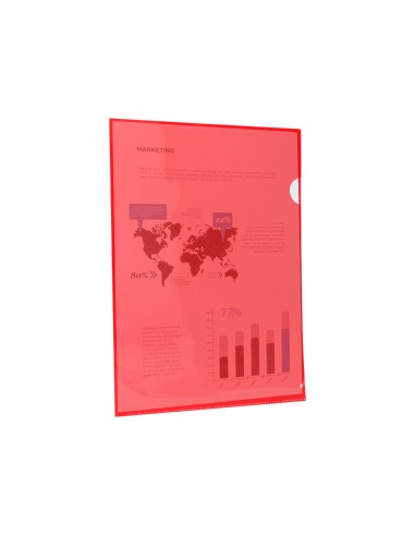 Carpeta liderpapel dossier unero 44000 polipropileno din a4 roja 20 hojas