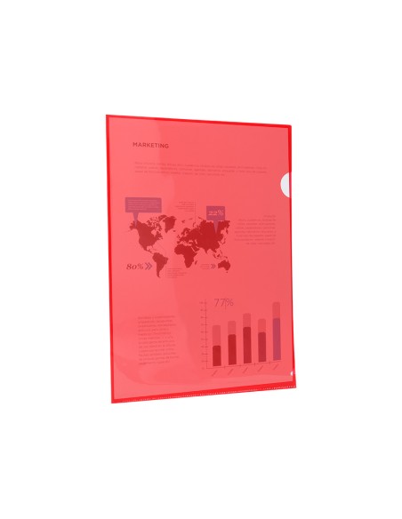 Carpeta liderpapel dossier unero 44000 polipropileno din a4 roja 20 hojas