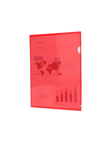 Carpeta liderpapel dossier unero 44000 polipropileno din a4 roja 20 hojas
