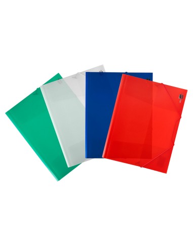 Carpeta liderpapel gomas solapas 34964 polipropileno din a4 transparente translucido