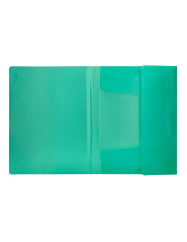 Carpeta liderpapel gomas solapas 34963 polipropileno din a4 verde translucido