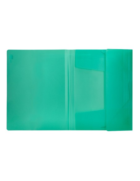 Carpeta liderpapel gomas solapas 34963 polipropileno din a4 verde translucido