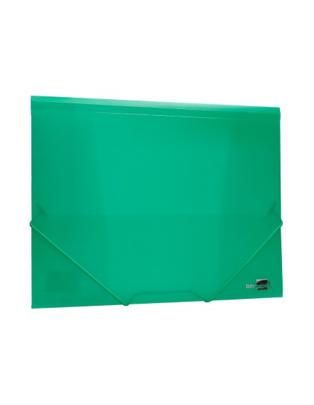 Carpeta liderpapel gomas solapas 34963 polipropileno din a4 verde translucido