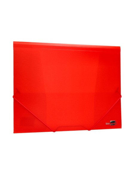 Carpeta liderpapel gomas solapas 34960 polipropileno din a4 rojo translucido